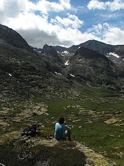 La haute montagne invite à la contemplationt au détachement. e.